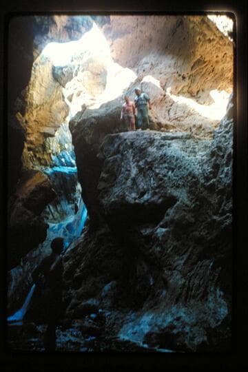 In cave at Travertine Creek