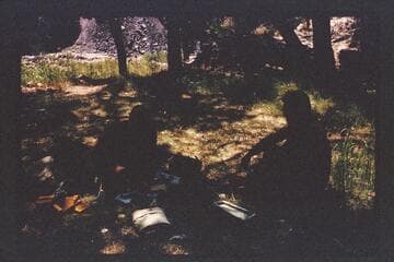 At Park Svc. cabin; Bright Angel Creek