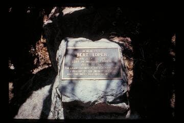 Plaque of Loper's boat