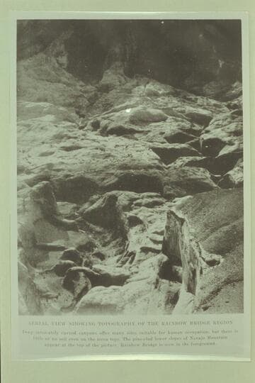 Air photo showing topograph of the Rainbow Bridge Region