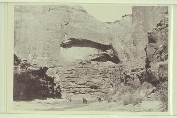 Pack train and horsemen in Navajo Creek.  From the Charles H. Spencer collection, p.55, lower left