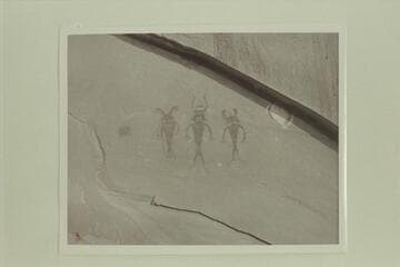 Pictographs below the mouth of the Escalante River.  Right bank of the Colorado River in Glen Canyon