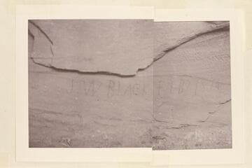 J. W. Black inscription in cave above Escalante River in Glen Canyon