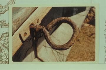 Oar lock on metal boat at Cardenas Creek