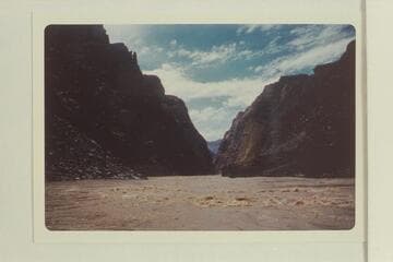 Down at head of Zoroaster Rapid, Mile 84.5