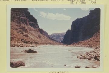 Down Cataract Canyon from approximately Mile 204 3/4.  Last week in June.  Upstream from location of loss of Best Expedition boat