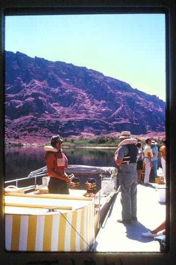 The Deck boat; Lees Ferry