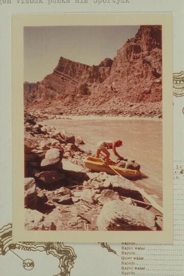 Down to Rapid #7 from #6.  Jorgen Visbak packs his Sportyak