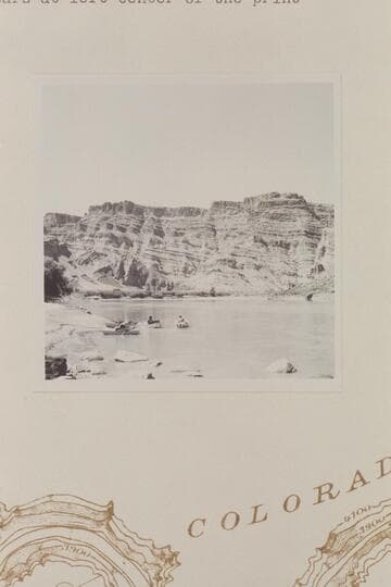 Down River from Mile 207.35.  The gyp intrusion at mouth of side canyon appears at left center of print