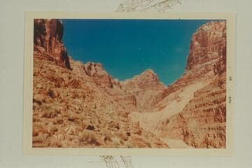 Rock slide in side canyon at Mile 184.1
