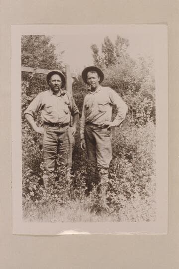 Harald W. C. Prommel and Lu Chaffin; Nequoia Arch Survey.  At Green River, Utah