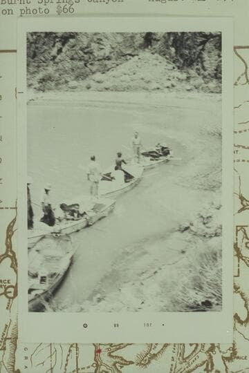 The Nevills boat party with Aleson and West stopped for lunch at Burnt Springs Canyon