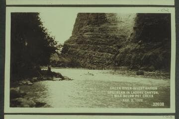 Green River Investigation:  Upstream in Ladore Canyon, 1 Mile below Pot Creek