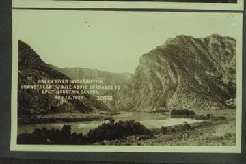 Green River Investigation:  Downstream 1/2 Mile above Entrance to Split Mountain Canyon