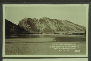 Green River Investigation:  Black Mountain at Entrance to Split Mountain Canyon