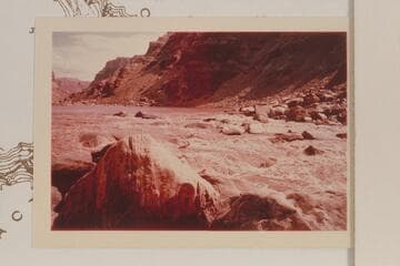 Up Rapid No. 23.  The Sliced Boulder at upper left