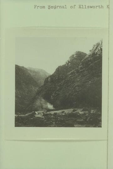 Camp of Kolb brothers in Canyon of Lodore between Lower Disaster and Triplett Falls.  They remained to the 29th to dry out equipment