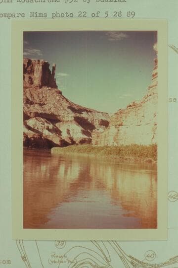 Down from Mile 41 1/2 in Labyrinth Canyon to the point at Fort Bottoom
