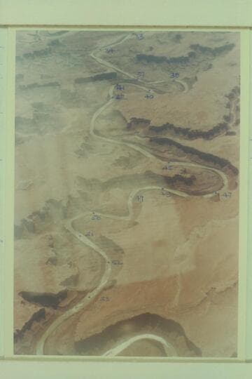 Down Green River from near Mile 52 to Mile 33.  Taken from 31,000 ft