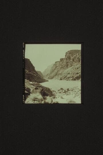 Down river from high on the talus at the cove up from Bridge Canyon at Mile 234.9