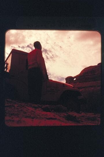 Kent [Frost] & jeep in Salt Creek