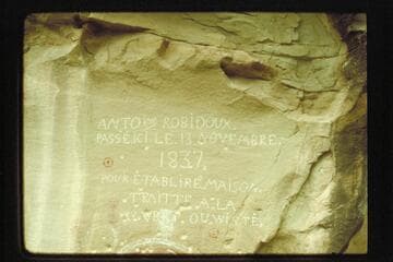 Robidoux inscription