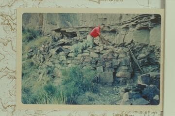 Ruins in canyon between Seiber and Woolsey Points at the north slope almost opposite