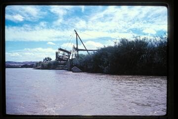 Wreck of water wheel approximately Mile 96