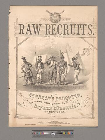 Raw recruits or Abraham's daughter / as sung with great applause by Bryant's Minstrels of New York