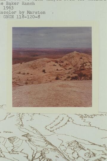 Down Hall Creek to Glen Canyon from the Waterpocket Fold opposite Baker Ranch