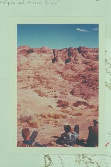 A rest stop on trail out of Anasazi Canyon