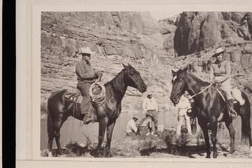 Pilgrimage to a Shrine.  A group of Mormon descendents rode the old pioneer route from Bluff to Hole-in-the-Rock starting from Bluff 1940, Sep. 15