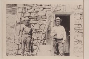 Dr. Koeba and Charles Spencer; Lees Ferry