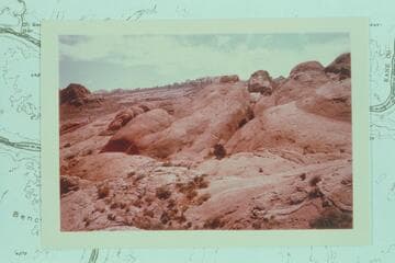 Southern end of Waterpocket Fold from wash-out of road
