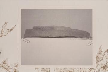 Inscription "Julie Julian" on rock slab from Fort at Hite and found Sept. 1967 by Mrs. Bob Dechert