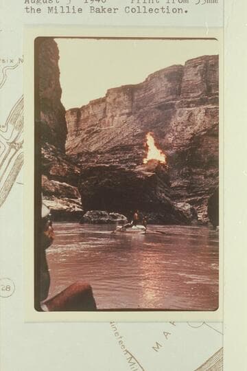 Drift burning on top of the boulder at Boulder Narrows