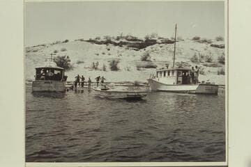 Lunch stop at Sandy Point after completion of the 1948 Grand Canyon Traverse