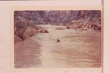 Was Hildreth swimming flood in Little Colorado near Salt Trail