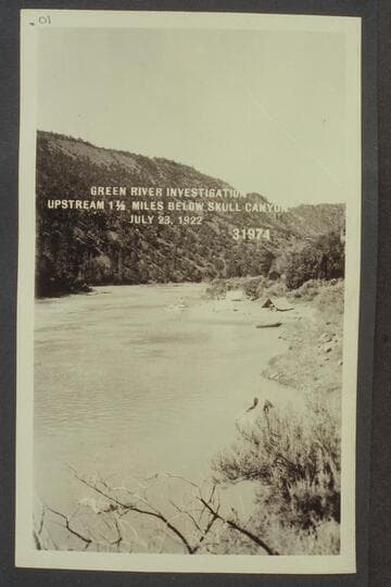 Green River Investigation- Upstream 1 1/2 miles below Skull Canyon