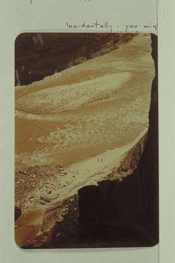 The River just above Vaseys Paradise.  From the cave above the talus