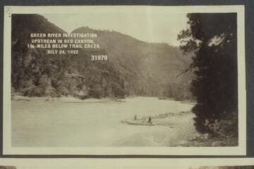 Green River Investigation- Upstream in Red Canyon, 1 1/2 miles below Trail Creek