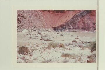 Rock barrier at head of Hance Rapid