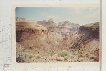Northeast down Hance Canyon; Vishnu Temple