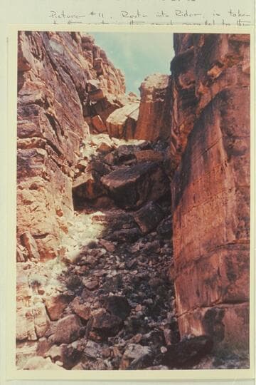 Route in and out of Rider Canyon from south side.  Houserock Canyon