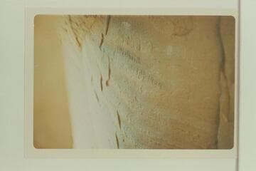 Inscription "J. Wetherill  Aug. 14, 1909" in crack of boulder under leg of Rainbow Bridge