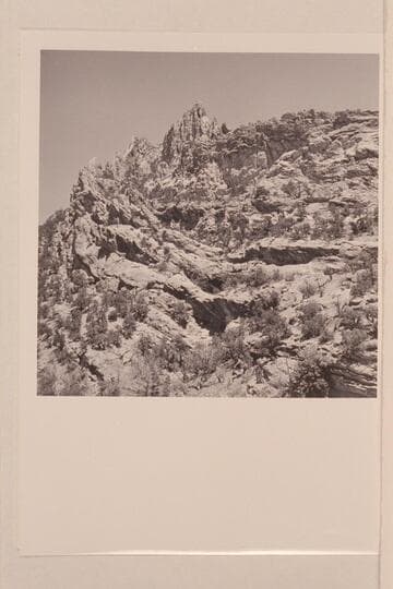 Up-ended strata at head of Whirlpool Canyon; left bank.  Mile 223