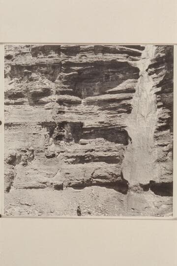 Bill Belknap walks at the bottom of the travertine slick at the salt in the side canyon of left bank at Kwagunt Rapid