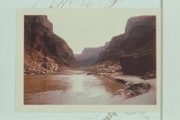 Up to camp under the overhang at Mile 24.85 from head of 25 Mile Rapid at Mile 24.90