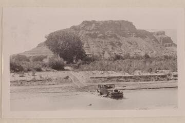Zahn car crossing Paria Creek