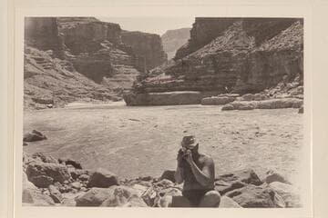 Lower end of rapid at Mile 24.5.  Bill Belknap with camera